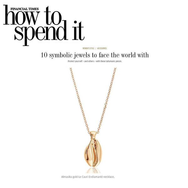 Almasika Le Cauri Endiamanté Yellow Gold Le Grand Cauri Necklace