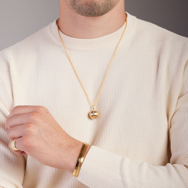 Almasika Terra Nova Men's Gold And Diamond Necklace