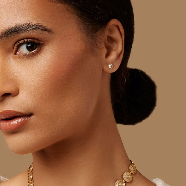 Almasika Terra Nova Petite Pavé Diamond Stud Earrings