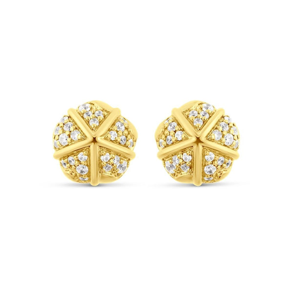 almasika Terra Nova Petite Pavé Diamond Stud Earrings