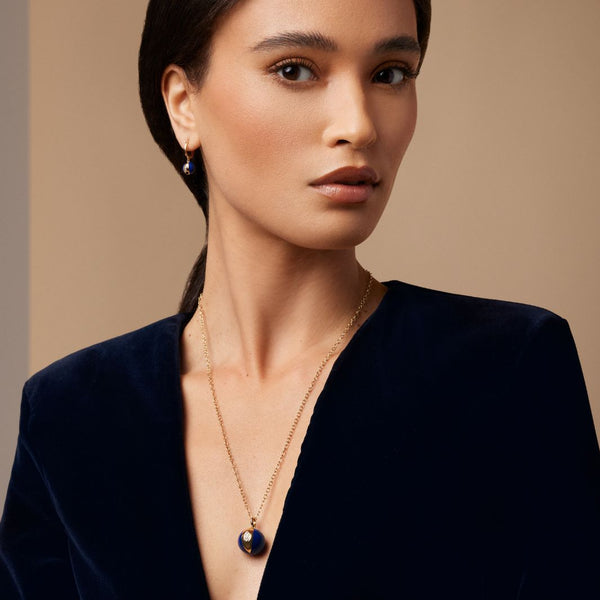 Almasika Terra Nova Red Enamel And Diamond Necklace