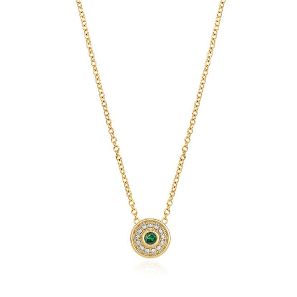 almasika Universum Petite Pave Pavé Diamond and Emerald Necklace