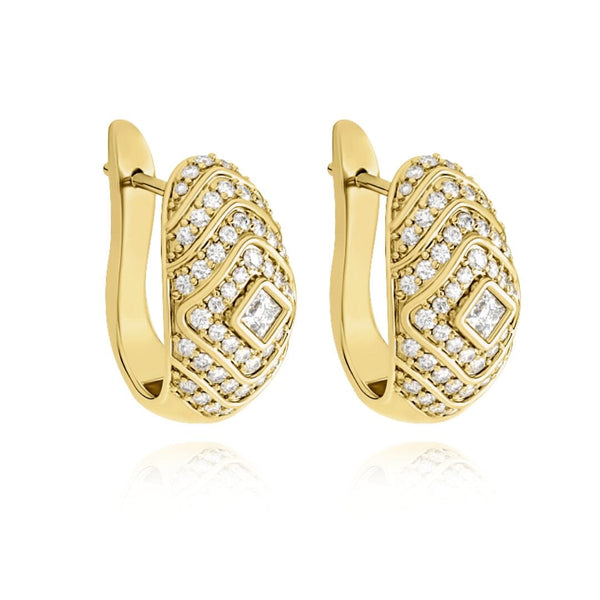 almasika Veni Diamant Pavé Diamond Medium Hoop Earrings