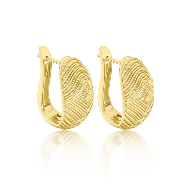 almasika Veni Diamant Yellow Gold Medium Hoop Earrings