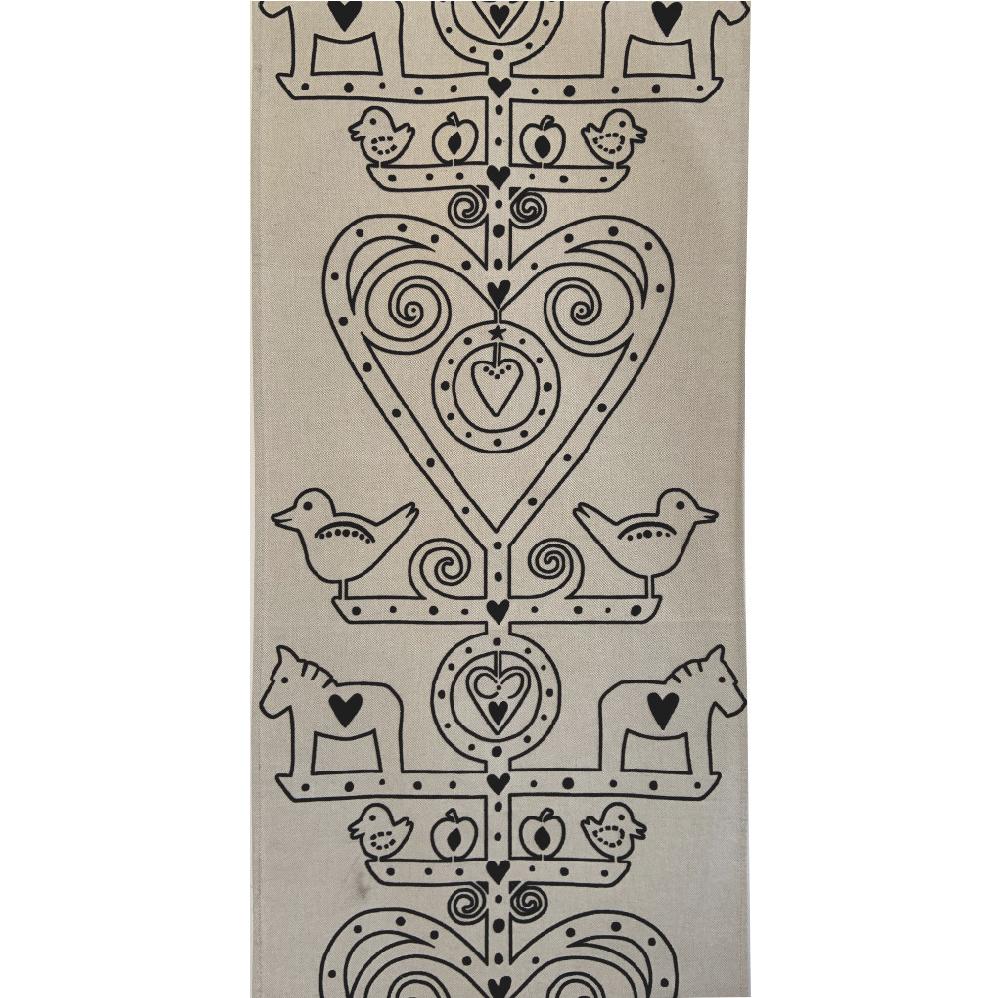 alo yoga Dalahäst black fabric by the metre