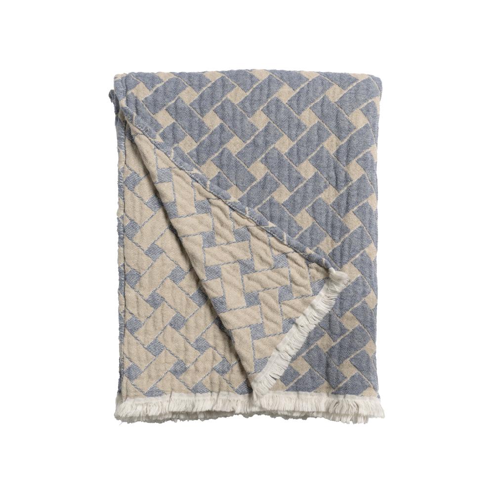 Alo Yoga Korg Blanket Cotton Blue Beige
