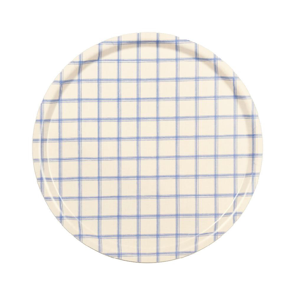 alo yoga Kristina round tray white/blue 38cm