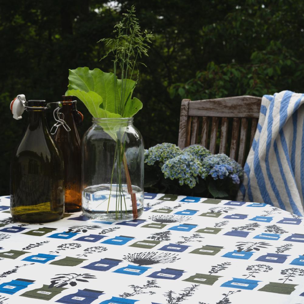 Alo Yoga Persons Kryddskåp Oil Cloth Fabric Blue