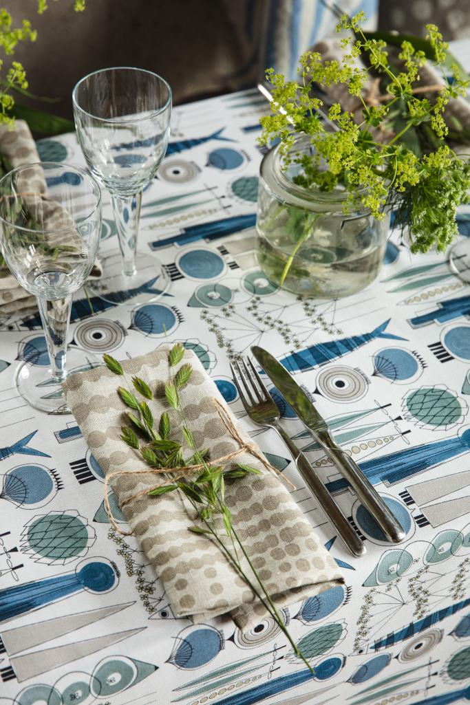 Alo Yoga Picknick Blue/beige Oil Cloth 145x220cm