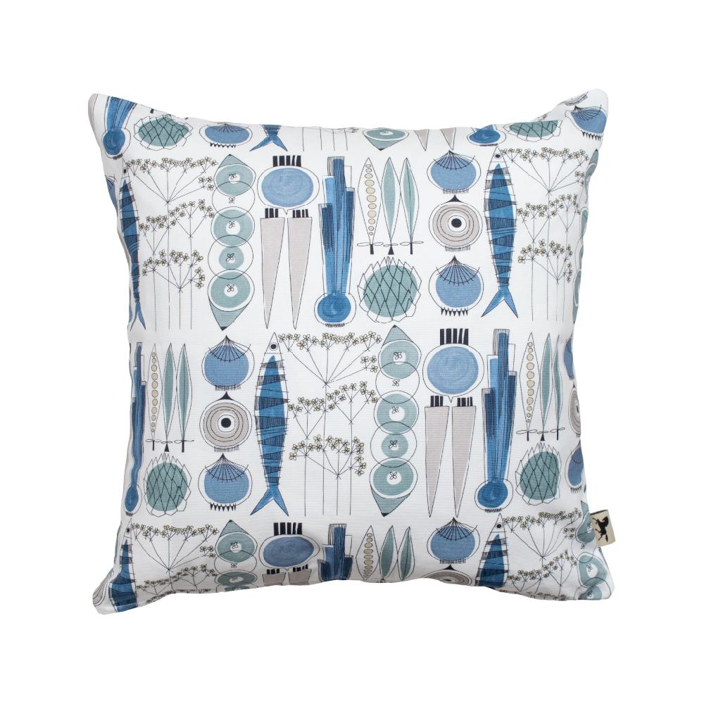 alo yoga Picknick cushion cover blue beige 47x47cm