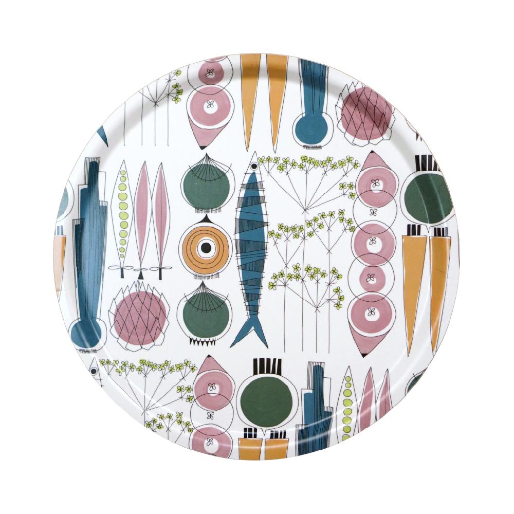 alo yoga Picknick round tray blue pink 38cm