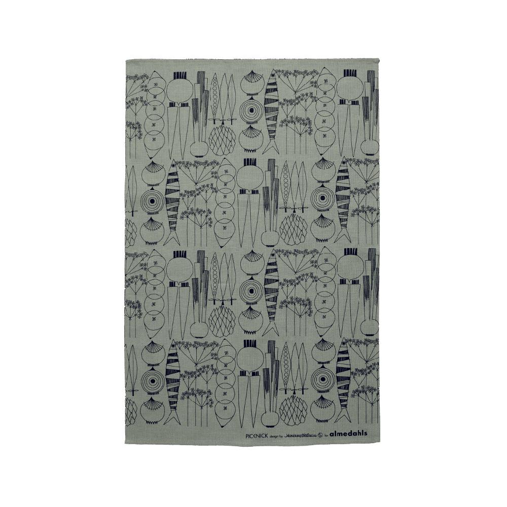 alo yoga Picknick tea towel greengrey/black