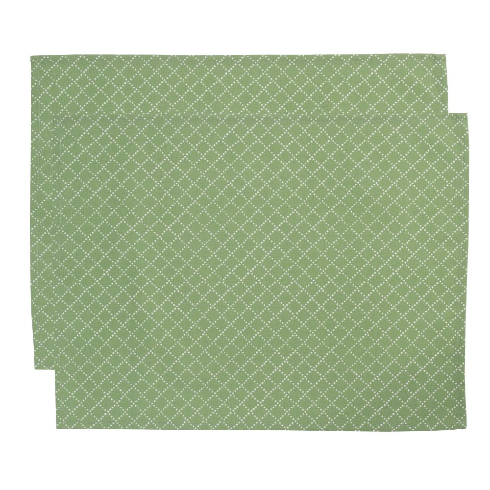 Alo Yoga Prickruta Placemat Green 45x34cm 2-pack