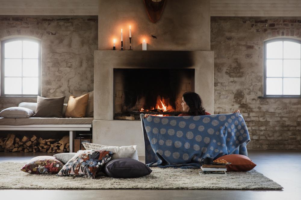 Alo Yoga Pricktyg Blanket Blue Beige