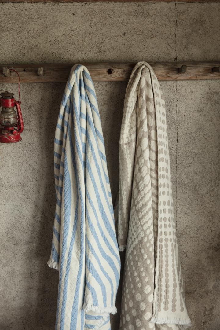 Alo Yoga Pricktyg Blanket Cotton Beige Offwhite