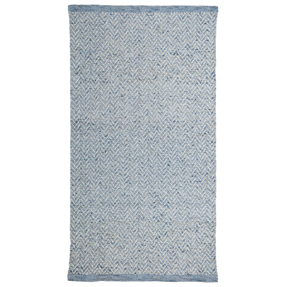alo yoga Signe carpet blue beige 130x70cm upcycled