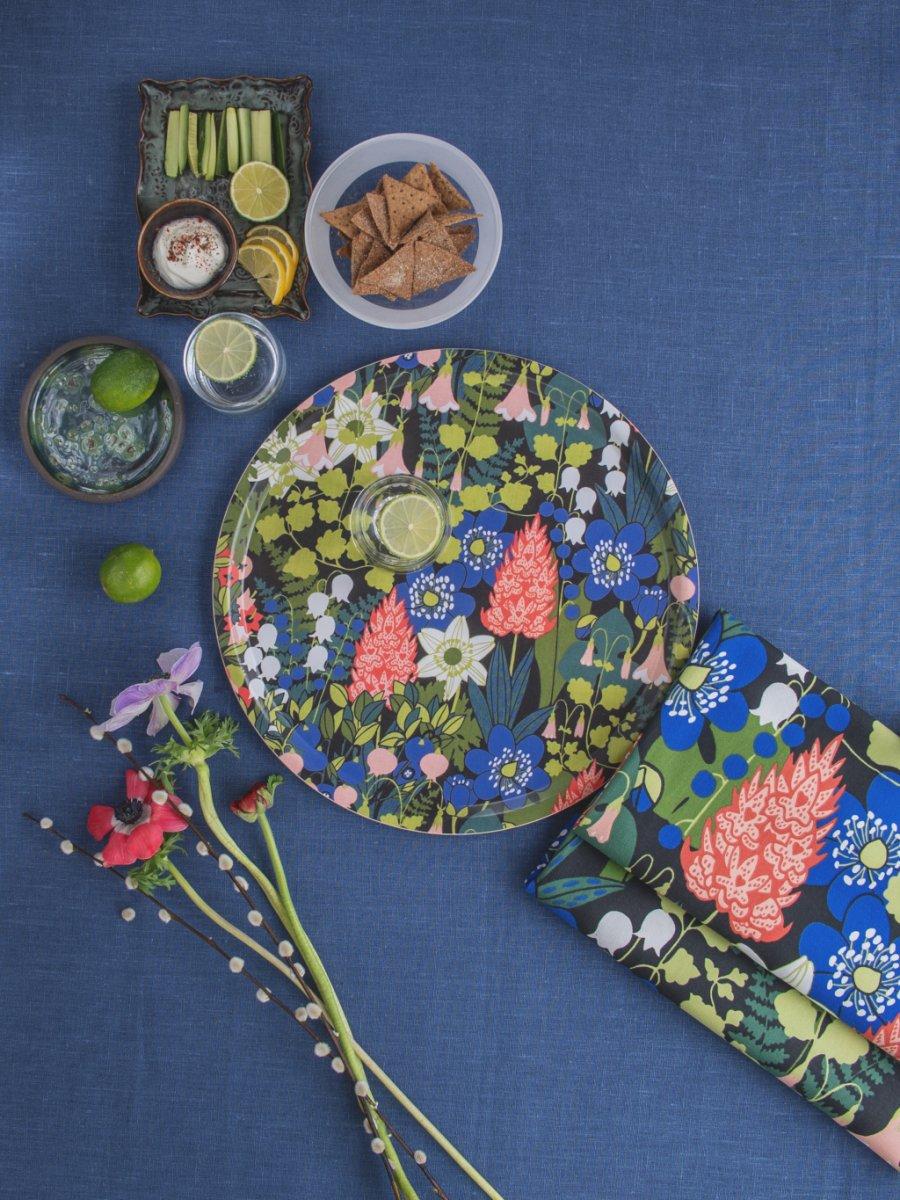 Alo Yoga Skogen Fabric Black Green Pink 150cm