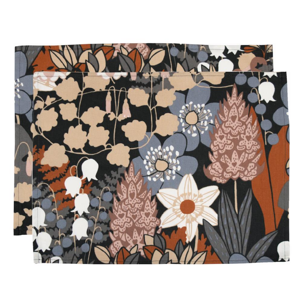 alo yoga Skogen placemat blue brown 45x34cm 2-pack