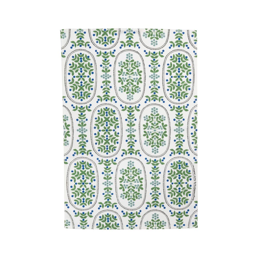 alo yoga Skogsmedaljong tea towel blue green