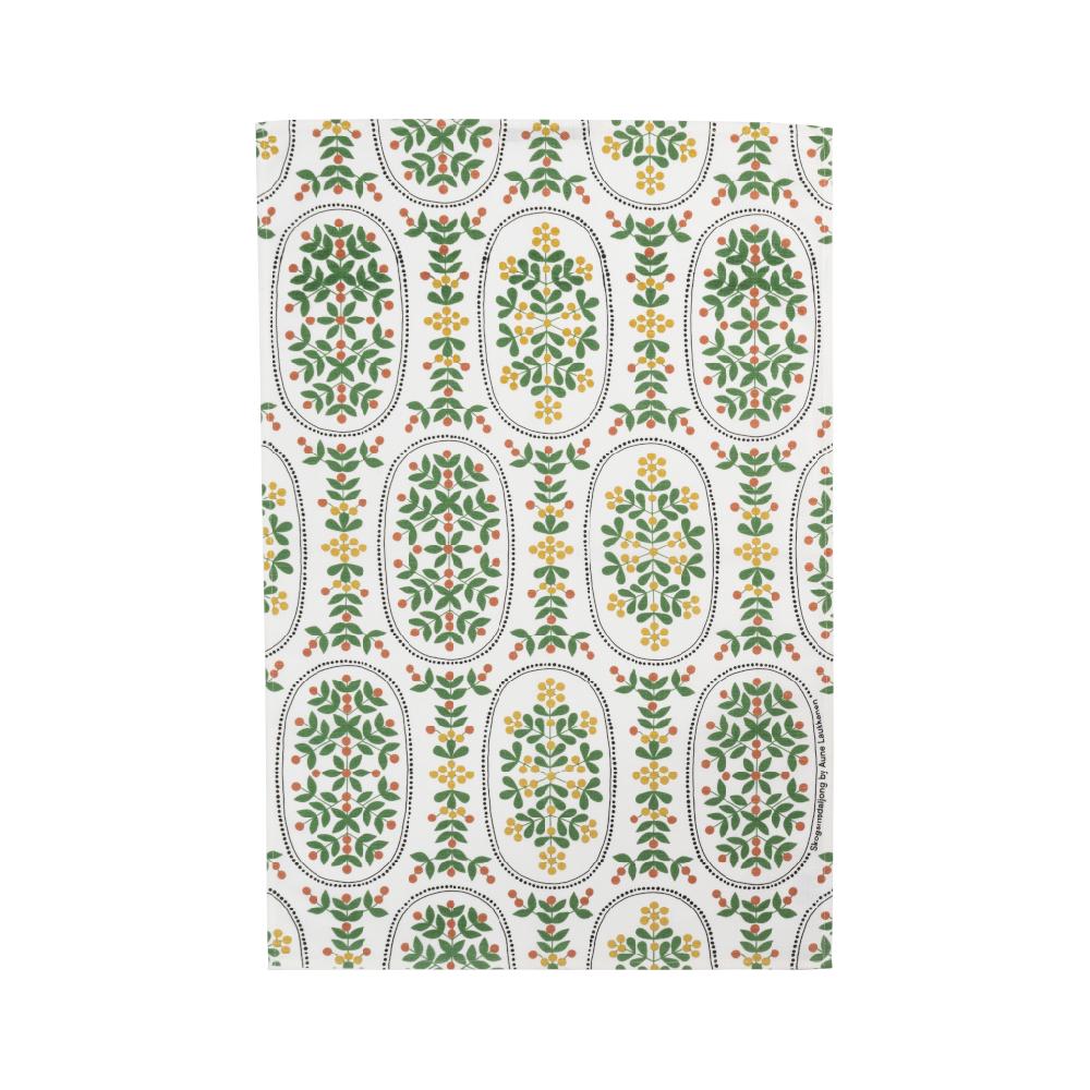 alo yoga Skogsmedaljong tea towel yellow green