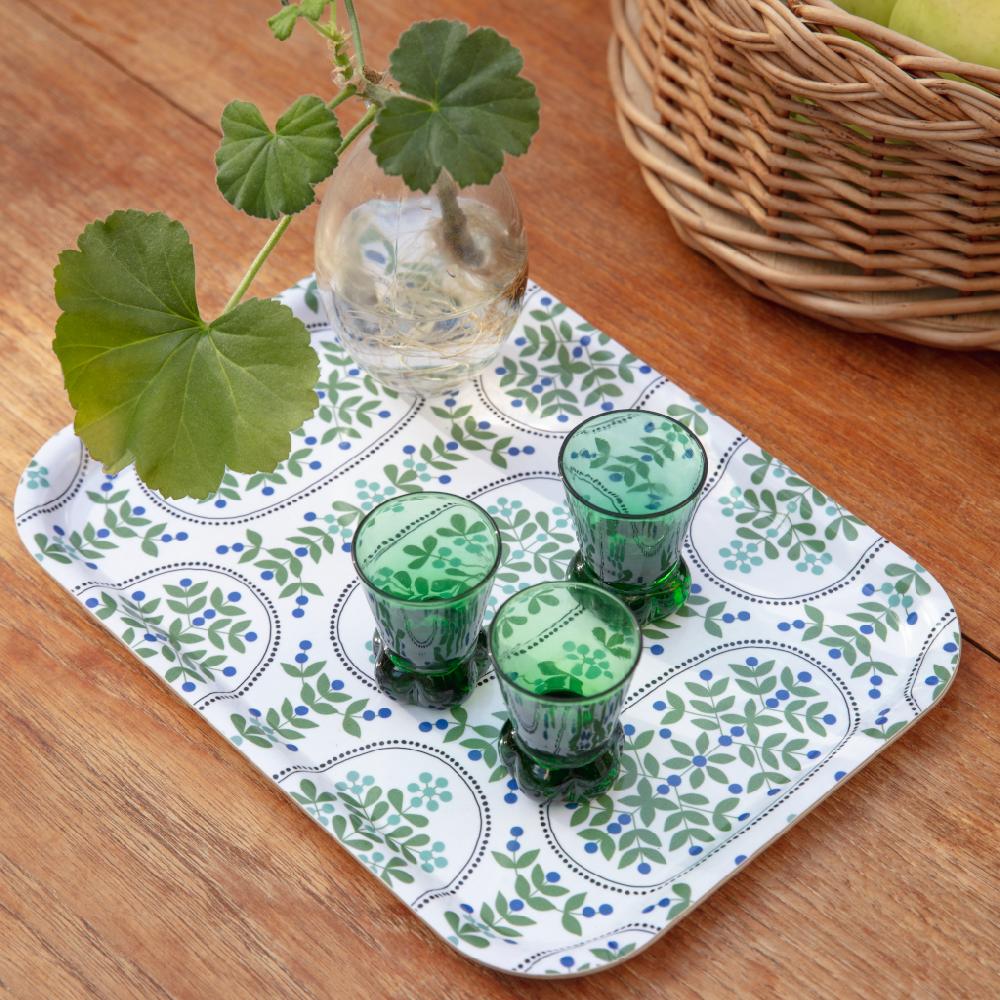 alo yoga Skogsmedaljong tray blue green 27x20cm
