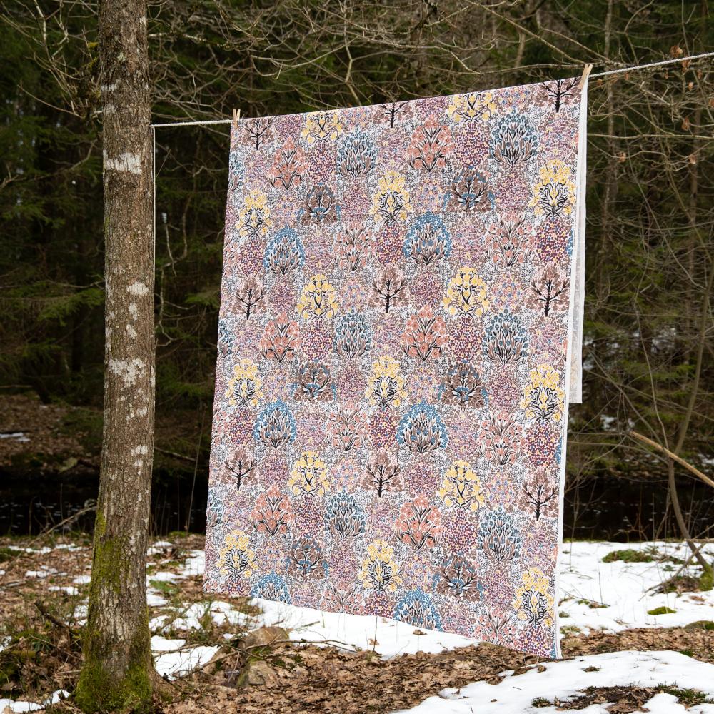 Alo Yoga Botanic Garden Fabric Pink Brown 150cm Half Linen