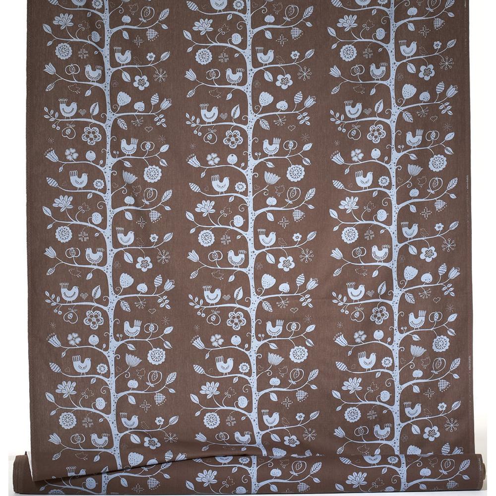 alo yoga Fågelsång fabric by the metre brown/blue 150cm