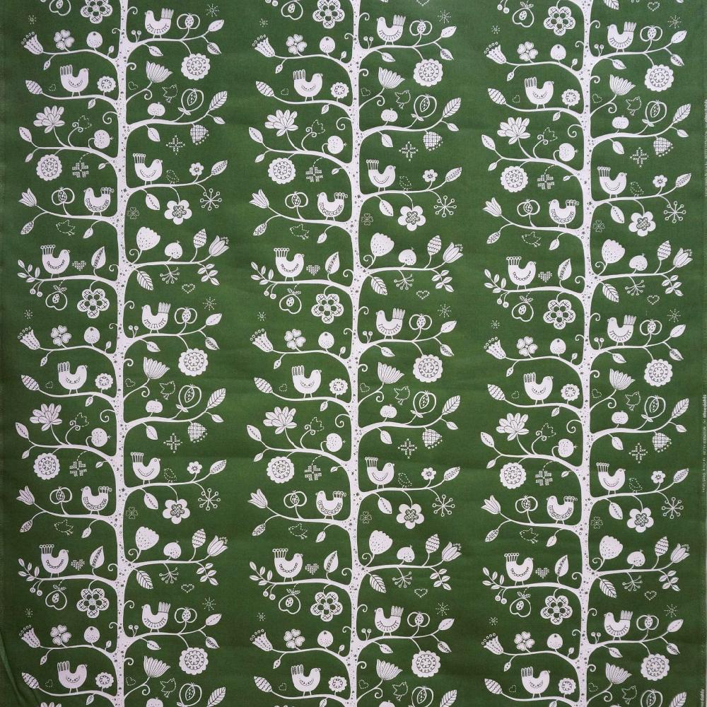 alo yoga Fågelsång fabric by the metre green neg 150cm