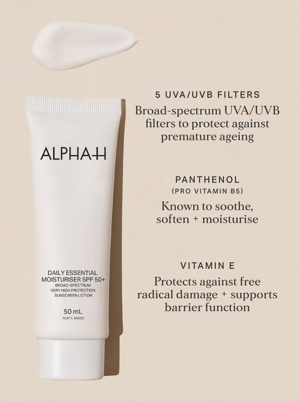 Alpha H Daily Essential Moisturiser SPF 50+