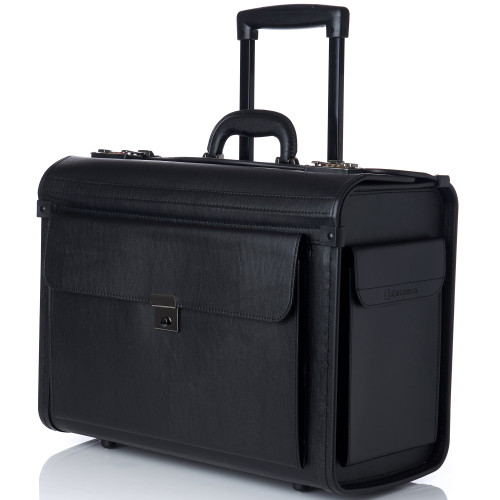 alpine swiss Alpine Swiss 17" Laptop Rolling Briefcase Wheels Attache Lawyers Case