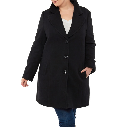 alpine swiss Alpine Swiss Alice Womens Plus Size Wool Overcoat Classic Notch Lapel Walking Coat