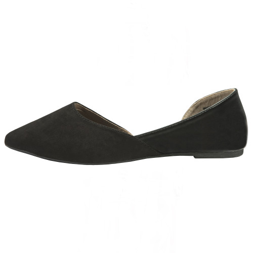 Alpine Swiss Alpine Swiss Anya Womens D’Orsay Pointed Toe Ballet Flats Dressy Slip On Comfortable Shoes