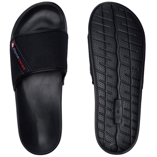 Alpine Swiss Alpine Swiss Athletic Slides For Men | Flip Flop Sandals House Shoes Slippers For Men | Comfortable Lightweight & Water Friendly | Casual Open Toe Slides