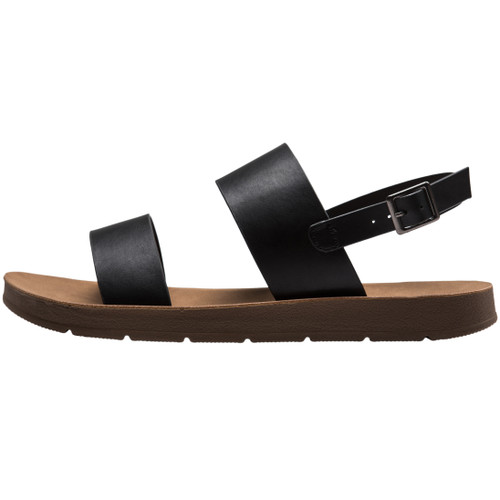Alpine Swiss Alpine Swiss Beth Womens Sandals | Flat Two Strap Buckle Summer Shoes | Comfortable Everyday Footbed Slides | Casual Slip On Sandals For Women