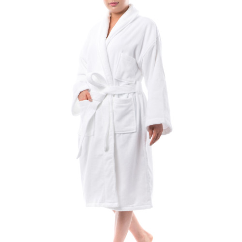 Alpine Swiss Alpine Swiss Blair Womens Cotton Terry Cloth Bathrobe Shawl Collar Velour Spa Robe