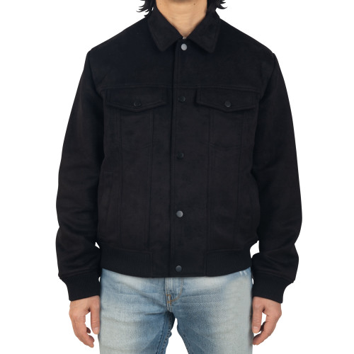 Alpine Swiss Alpine Swiss Blake Mens Vegan Suede Bomber Jacket Lightweight Slim Fit Casual Softshell Coat