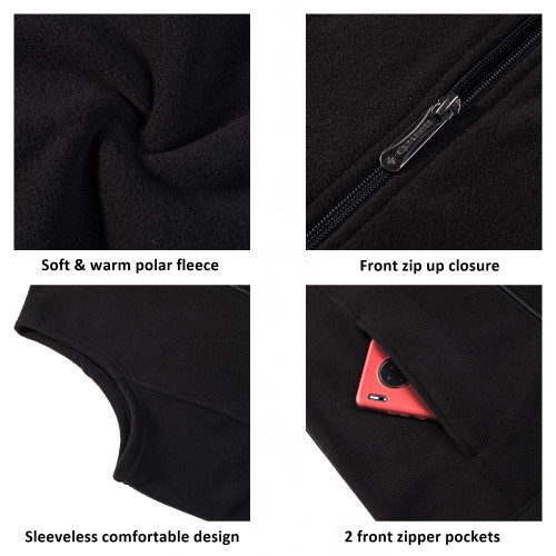 Alpine Swiss Alpine Swiss Cindy Womens Polar Fleece Vest Zip Up Lightweight Sleeveless Jacket