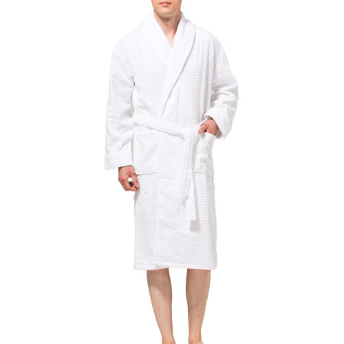 Alpine Swiss Alpine Swiss Dario Mens Luxury Waffle Knit Cotton Bathrobe Shawl Collar Hotel Spa Robe