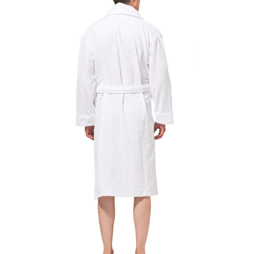 Alpine Swiss Alpine Swiss Dario Mens Luxury Waffle Knit Cotton Bathrobe Shawl Collar Hotel Spa Robe