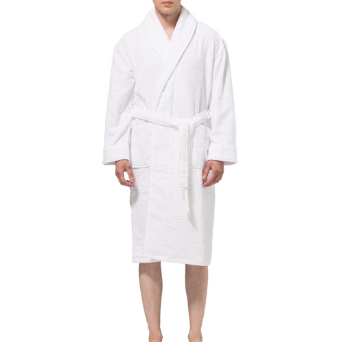 alpine swiss Alpine Swiss Dario Mens Luxury Waffle Knit Cotton Bathrobe Shawl Collar Hotel Spa Robe