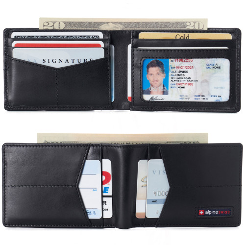 alpine swiss Alpine Swiss Delaney Men’s RFID Blocking Slimfold Wallet Thin Bifold Cowhide Leather Comes in Gift Box alpine swiss Alpine Swiss Delaney Men’s RFID Blocking Slimfold Wallet Thin Bifold Cowhide Leather Comes in Gift Box