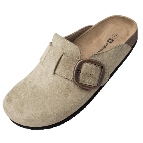 alpine swiss Alpine Swiss Edith Womens Clogs Cork Footbed Slippers Mules Slip On Potato Shoes