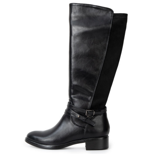 Alpine Swiss Alpine Swiss Erica Womens Knee High Riding Boots Stretch Calf Low Block Heel Boots