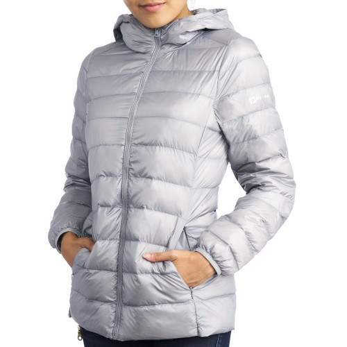 Alpine Swiss Alpine Swiss Eva Women’s Hooded Puffer Jacket | Lightweight Down Alternative Coat | Warm Packable & Water Resistant