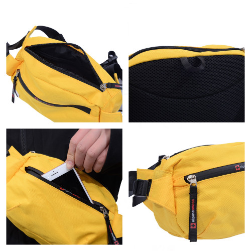 Alpine Swiss Alpine Swiss Fanny Pack Adjustable Waist Bag Sling Crossbody Chest Pack Bum Bag