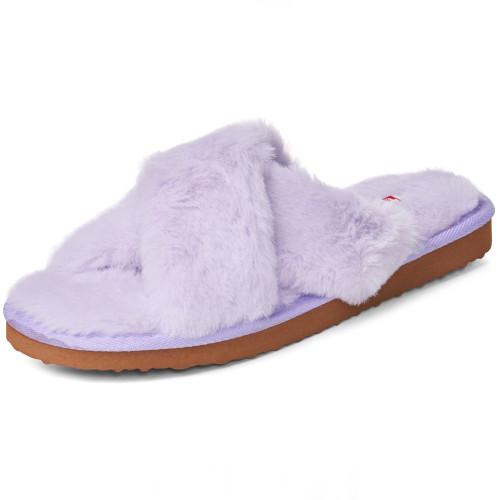alpine swiss Alpine Swiss Fiona Womens Fuzzy Fluffy Faux Fur Slippers Memory Foam Indoor House Shoes