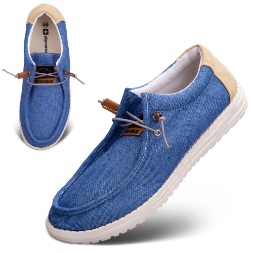 Alpine Swiss Alpine Swiss Flynn Mens Boat Shoes | Lightweight Slip-On Loafers | Moc Toe Sailing Deck Shoe | Breathable Water-Resistant Summer Footwear | Travel | Light Enough To Float