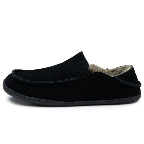 Alpine Swiss Alpine Swiss Gary Mens Genuine Suede Moccasin Slippers Sherpa Slip On Shoes
