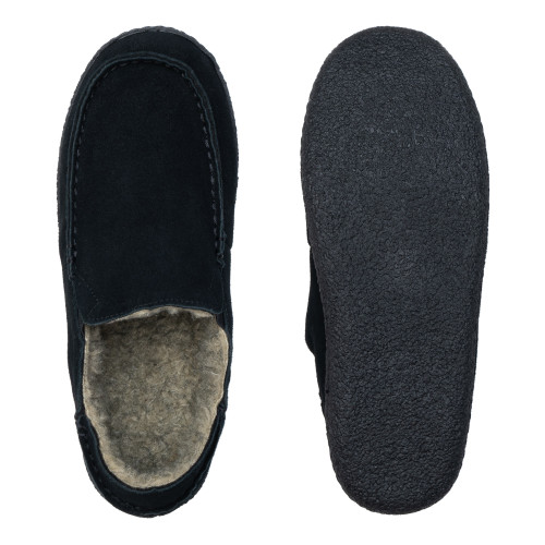 Alpine Swiss Alpine Swiss Gary Mens Genuine Suede Moccasin Slippers Sherpa Slip On Shoes