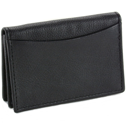 Alpine Swiss Alpine Swiss Genuine Leather Thin Business Card Case Minimalist Wallet